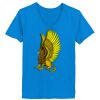 Ladies’  Junior Fine Jersey V-Neck Longer Length T-Shirt Thumbnail