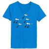 Ladies’  Junior Fine Jersey V-Neck Longer Length T-Shirt Thumbnail