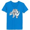 Ladies’  Junior Fine Jersey V-Neck Longer Length T-Shirt Thumbnail