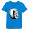 Ladies’  Junior Fine Jersey V-Neck Longer Length T-Shirt Thumbnail
