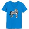 Ladies’  Junior Fine Jersey V-Neck Longer Length T-Shirt Thumbnail