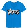 Ladies’  Junior Fine Jersey V-Neck Longer Length T-Shirt Thumbnail