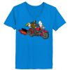 Ladies’  Junior Fine Jersey V-Neck Longer Length T-Shirt Thumbnail
