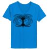 Ladies’  Junior Fine Jersey V-Neck Longer Length T-Shirt Thumbnail