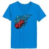Ladies’  Junior Fine Jersey V-Neck Longer Length T-Shirt Thumbnail