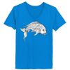 Ladies’  Junior Fine Jersey V-Neck Longer Length T-Shirt Thumbnail