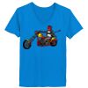 Ladies’  Junior Fine Jersey V-Neck Longer Length T-Shirt Thumbnail