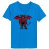 Ladies’  Junior Fine Jersey V-Neck Longer Length T-Shirt Thumbnail
