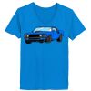 Ladies’  Junior Fine Jersey V-Neck Longer Length T-Shirt Thumbnail