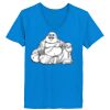 Ladies’  Junior Fine Jersey V-Neck Longer Length T-Shirt Thumbnail