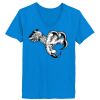 Ladies’  Junior Fine Jersey V-Neck Longer Length T-Shirt Thumbnail