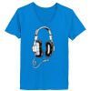 Ladies’  Junior Fine Jersey V-Neck Longer Length T-Shirt Thumbnail