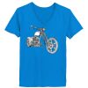 Ladies’  Junior Fine Jersey V-Neck Longer Length T-Shirt Thumbnail