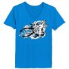 Ladies’  Junior Fine Jersey V-Neck Longer Length T-Shirt Thumbnail