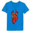 Ladies’  Junior Fine Jersey V-Neck Longer Length T-Shirt Thumbnail