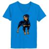 Ladies’  Junior Fine Jersey V-Neck Longer Length T-Shirt Thumbnail