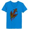 Ladies’  Junior Fine Jersey V-Neck Longer Length T-Shirt Thumbnail