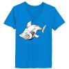 Ladies’  Junior Fine Jersey V-Neck Longer Length T-Shirt Thumbnail