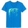 Ladies’  Junior Fine Jersey V-Neck Longer Length T-Shirt Thumbnail