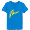 Ladies’  Junior Fine Jersey V-Neck Longer Length T-Shirt Thumbnail