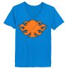 Ladies’  Junior Fine Jersey V-Neck Longer Length T-Shirt Thumbnail