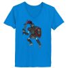 Ladies’  Junior Fine Jersey V-Neck Longer Length T-Shirt Thumbnail