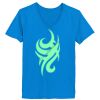 Ladies’  Junior Fine Jersey V-Neck Longer Length T-Shirt Thumbnail