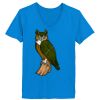 Ladies’  Junior Fine Jersey V-Neck Longer Length T-Shirt Thumbnail