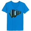 Ladies’  Junior Fine Jersey V-Neck Longer Length T-Shirt Thumbnail