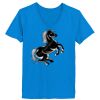 Ladies’  Junior Fine Jersey V-Neck Longer Length T-Shirt Thumbnail
