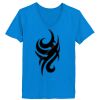 Ladies’  Junior Fine Jersey V-Neck Longer Length T-Shirt Thumbnail