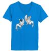Ladies’  Junior Fine Jersey V-Neck Longer Length T-Shirt Thumbnail