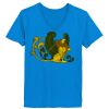 Ladies’  Junior Fine Jersey V-Neck Longer Length T-Shirt Thumbnail