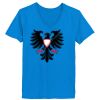 Ladies’  Junior Fine Jersey V-Neck Longer Length T-Shirt Thumbnail