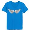 Ladies’  Junior Fine Jersey V-Neck Longer Length T-Shirt Thumbnail