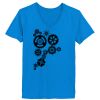 Ladies’  Junior Fine Jersey V-Neck Longer Length T-Shirt Thumbnail