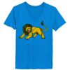 Ladies’  Junior Fine Jersey V-Neck Longer Length T-Shirt Thumbnail