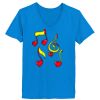 Ladies’  Junior Fine Jersey V-Neck Longer Length T-Shirt Thumbnail