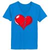 Ladies’  Junior Fine Jersey V-Neck Longer Length T-Shirt Thumbnail