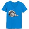 Ladies’  Junior Fine Jersey V-Neck Longer Length T-Shirt Thumbnail
