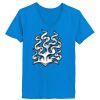 Ladies’  Junior Fine Jersey V-Neck Longer Length T-Shirt Thumbnail