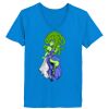 Ladies’  Junior Fine Jersey V-Neck Longer Length T-Shirt Thumbnail