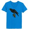 Ladies’  Junior Fine Jersey V-Neck Longer Length T-Shirt Thumbnail