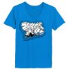 Ladies’  Junior Fine Jersey V-Neck Longer Length T-Shirt Thumbnail