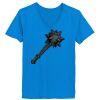 Ladies’  Junior Fine Jersey V-Neck Longer Length T-Shirt Thumbnail