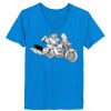 Ladies’  Junior Fine Jersey V-Neck Longer Length T-Shirt Thumbnail