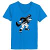 Ladies’  Junior Fine Jersey V-Neck Longer Length T-Shirt Thumbnail