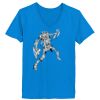Ladies’  Junior Fine Jersey V-Neck Longer Length T-Shirt Thumbnail