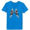 Ladies’  Junior Fine Jersey V-Neck Longer Length T-Shirt Thumbnail