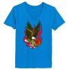 Ladies’  Junior Fine Jersey V-Neck Longer Length T-Shirt Thumbnail